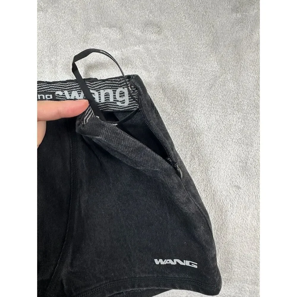 Alexander Wang SAMPLE Float Shorts Faded Black Elastic Waistband - No Size‎